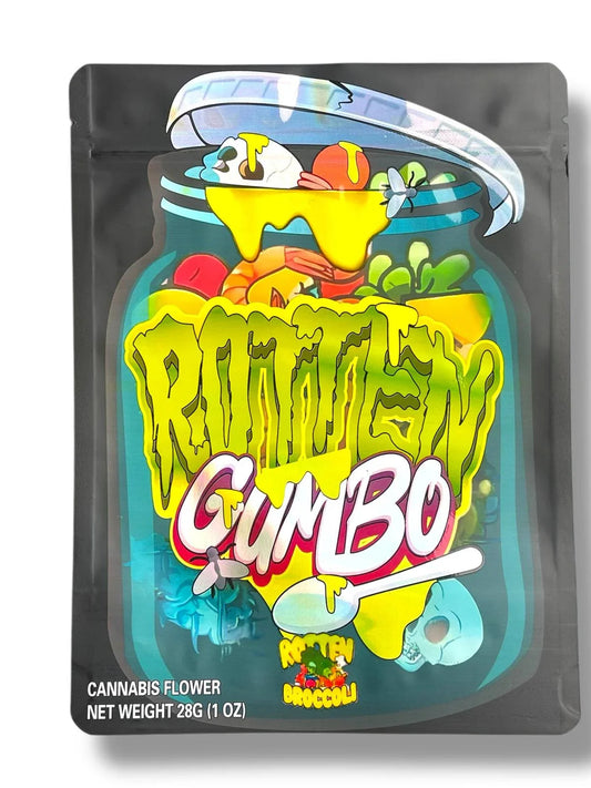 Rotten Gumbo 1 OZ 28G empty Mylar bag 1-ounce (50 Count) - Black Unicorn Hub