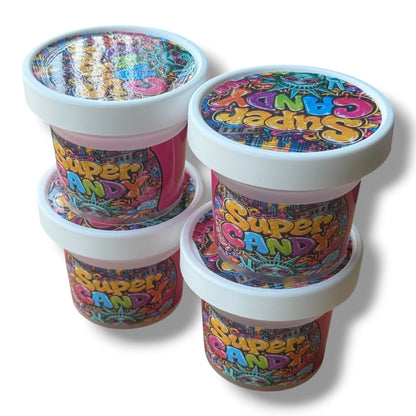 Super Candy Ice Cream Style 3.5G Plastic Jars with Display Boxes – Packaging Only