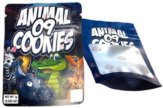 Animal 09 Cookies 1 gram Mylar bag Packaging Only- With window