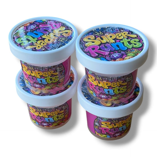Super Runts Ice Cream Style 3.5G Plastic Jars with Display Boxes – Packaging Only