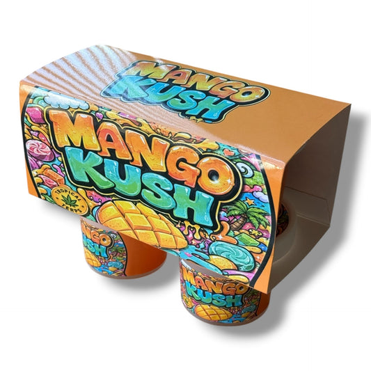 Mango Kush Ice Cream Style 3.5G Plastic Jars with Display Boxes – Packaging Only