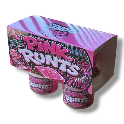 Pink Runts Ice Cream Style 3.5G Plastic Jars with Display Boxes – Packaging Only