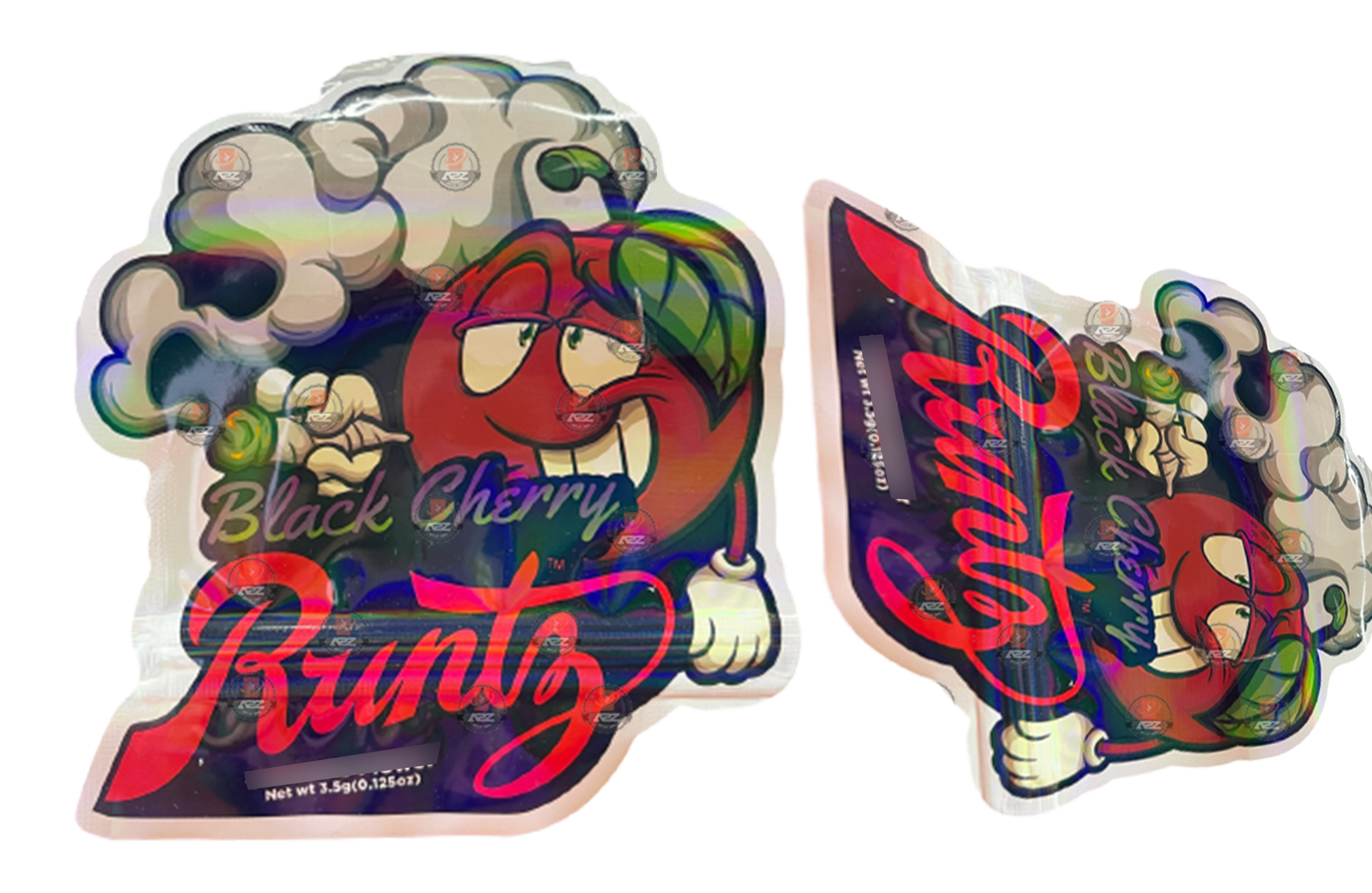 Black Cherry cut out Holographic Mylar bag 3.5g