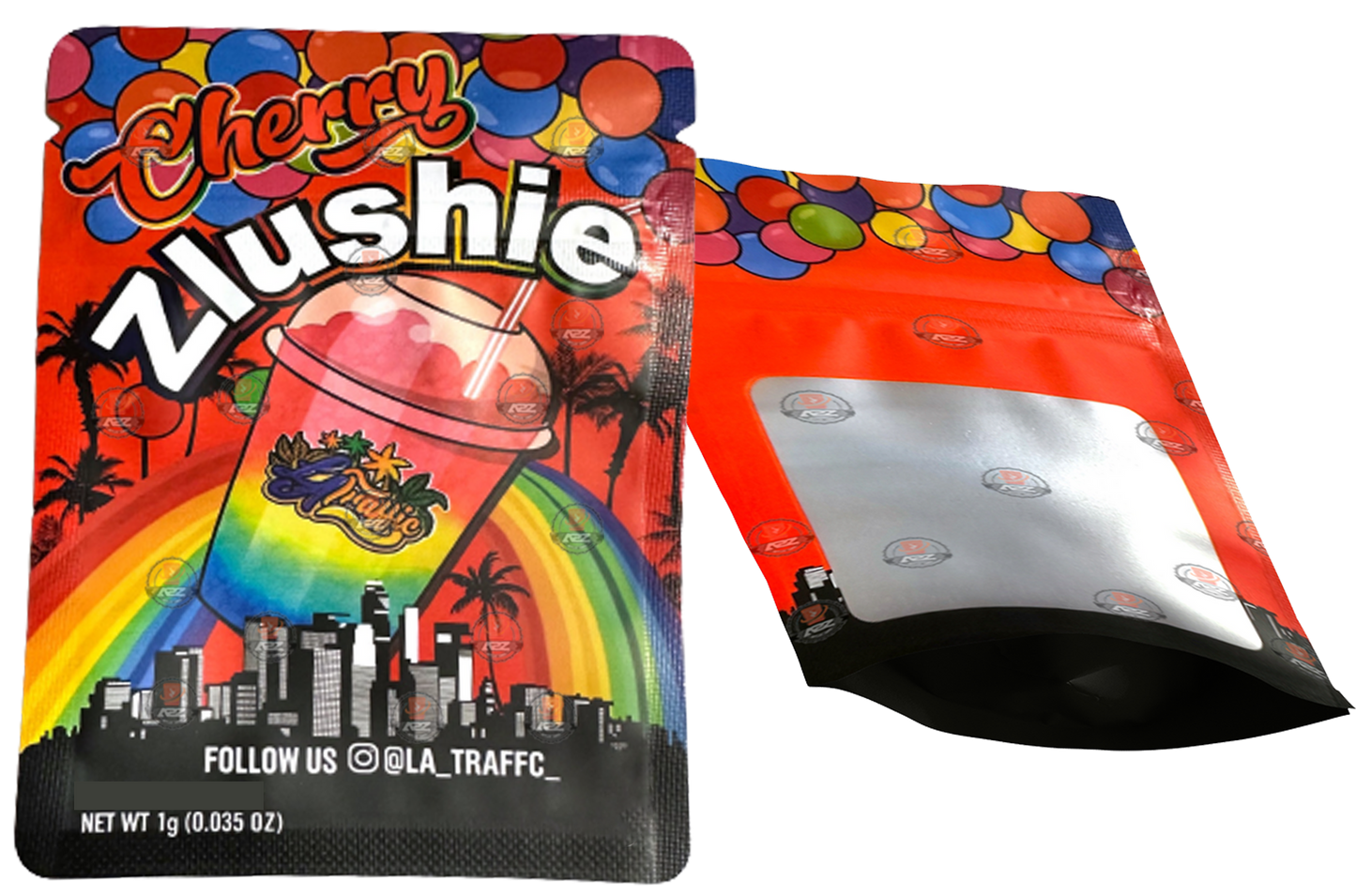 Cherry Zlushie 1 gram Mylar bag Packaging Only- With window