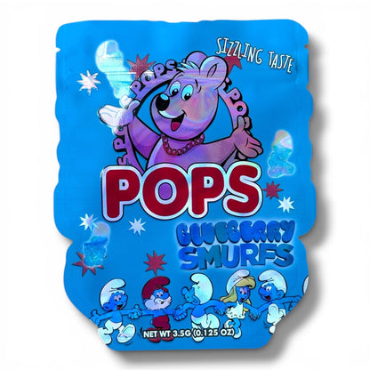 Pops Blueberry Smurfs 3.5g shape bags