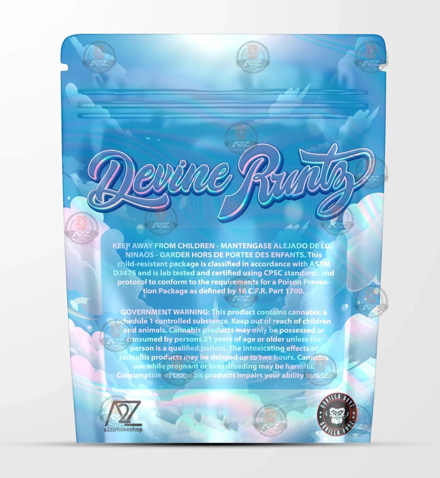 Devine Holographic Mylar bag 3.5g - Black Unicorn - Packaging only - Black Unicorn Hub