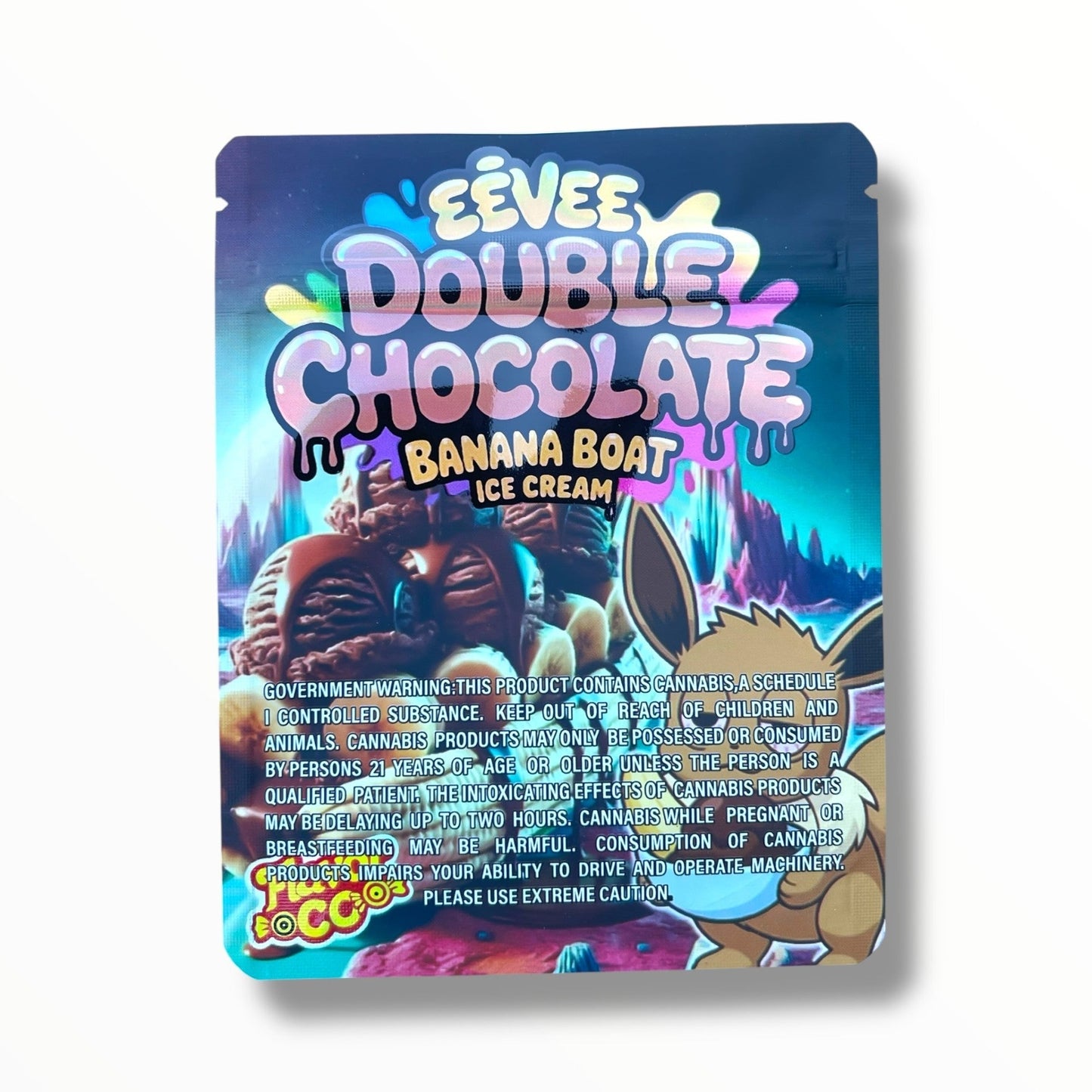 Double Chocolate Banana Boat Ice Cream 3.5g Mylar Bag- Packaging Only Flavor Co