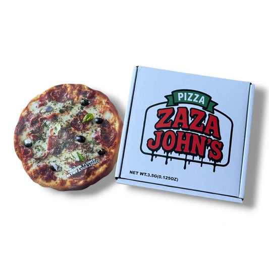 ZAZA John's Pizza Mylar Bags with Boxes 3.5g Box Packaging
