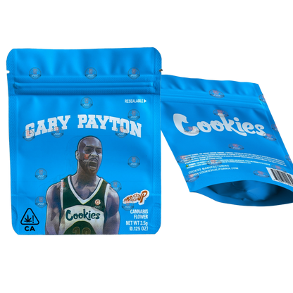 Cookies Gary Payton Mylar Bags 3.5 Grams Seal Proof Resealable Bags w/ Holographic Authenticity Stickers