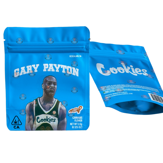 Cookies Gary Payton Mylar Bags 3.5 Grams Seal Proof Resealable Bags w/ Holographic Authenticity Stickers