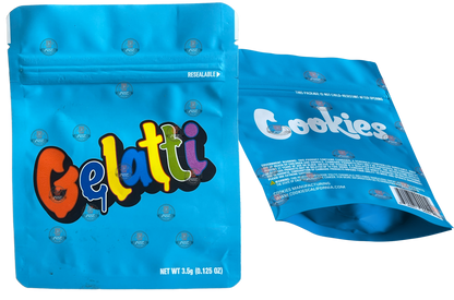Cookies Gelatti Mylar Bags 3.5 Grams Smell Proof Resealable Cookies Bags w/ Holographic Authenticity Stickers