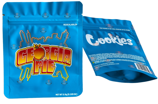 Cookies Georgia Pie Mylar Bags 3.5 Grams Smell Proof Resealable Bags