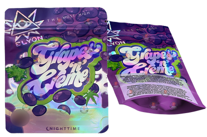 Grapes N Creme Mylar bag 3.5g Holographic Elyon