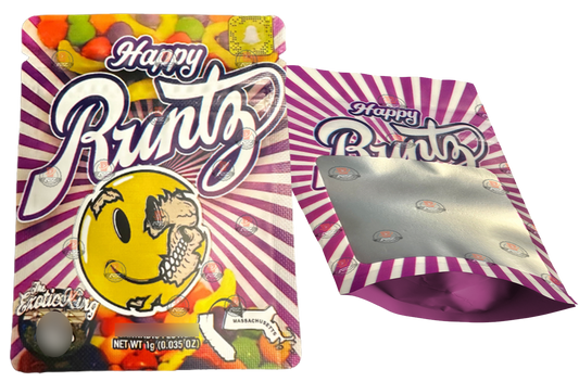 Happy Runtz 1 Gram Mylar bags with window - Packaging Only