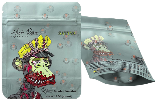 High Rollers Mylar bag 3.5g Holographic Sativa
