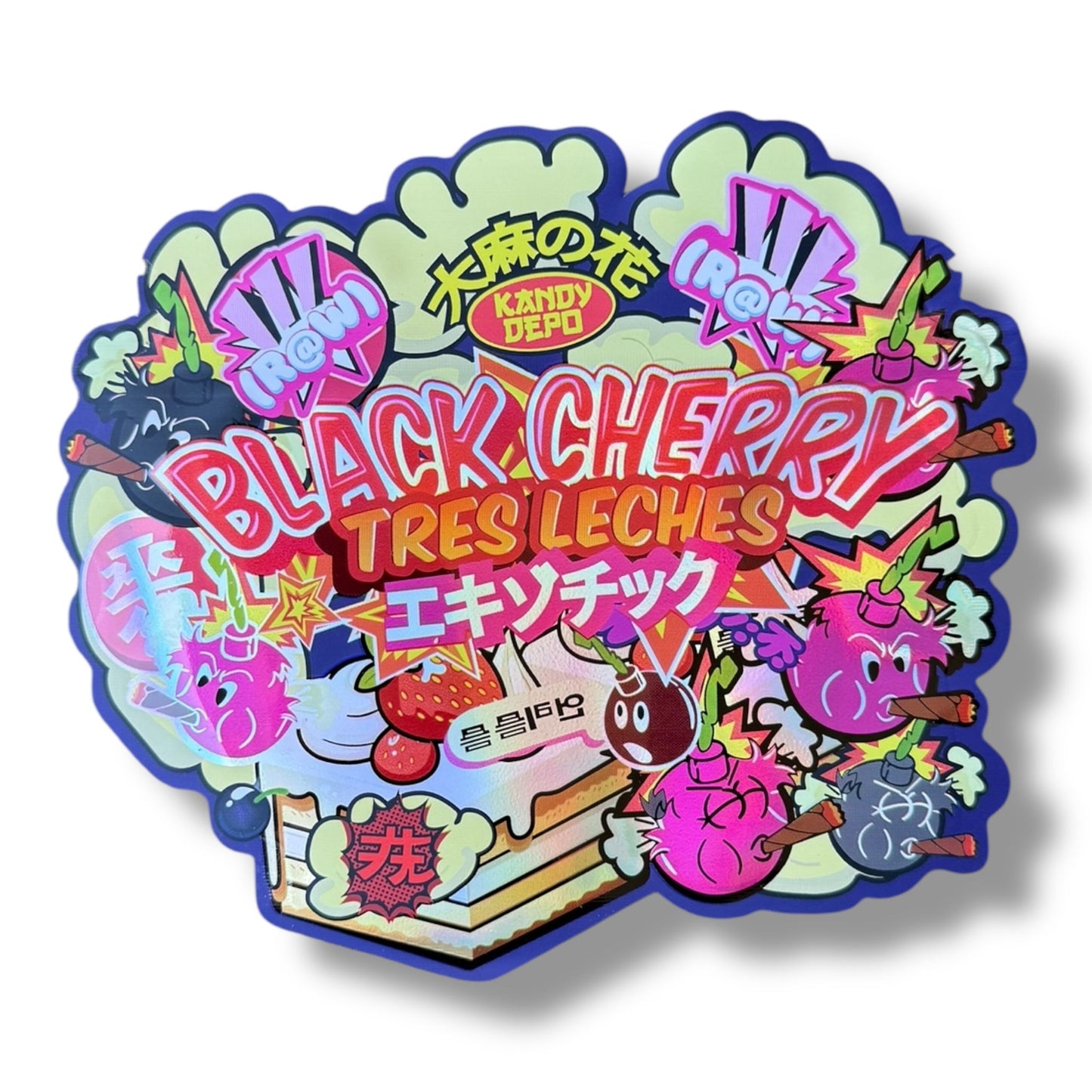 Kandy Depo Black Cherry Tres Leches Mylar Bag 3.5g shape bag