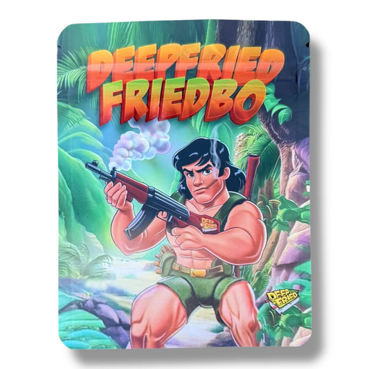 Deep Fried Friedbo 3.5g Sticker Mylar Bag- Packaging Only