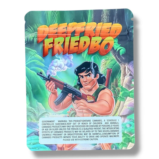 Deep Fried Friedbo 3.5g Sticker Mylar Bag- Packaging Only
