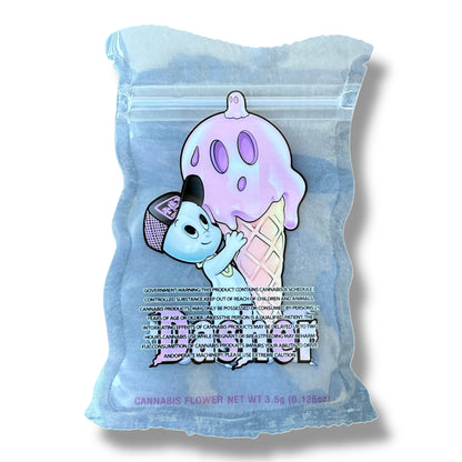 Dasher transparent Mylar Bag 3.5g shape bag