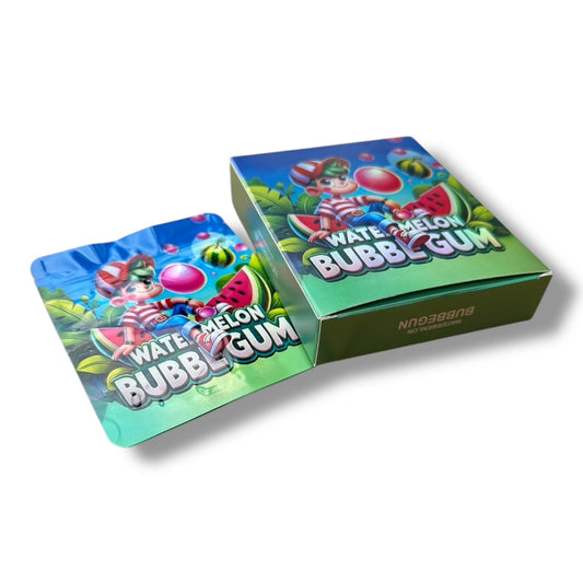 Watermelon Bubblegum Mylar Bags with Boxes 3.5g Box Packaging