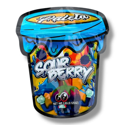 Sour Berry Mylar Bags with Boxes 3.5g Box Packaging