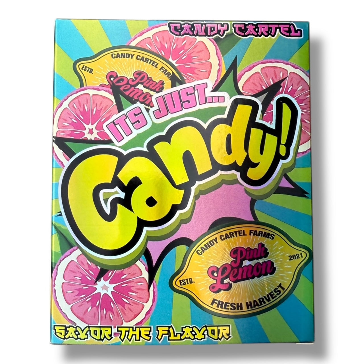 Candy Pink Lemon Mylar Bags with Boxes 3.5g Box Packaging Candy Cartel
