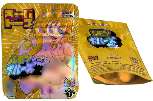 Super Dope - Lemon Popperz 3.5g Mylar Bag - Black Unicorn Hub