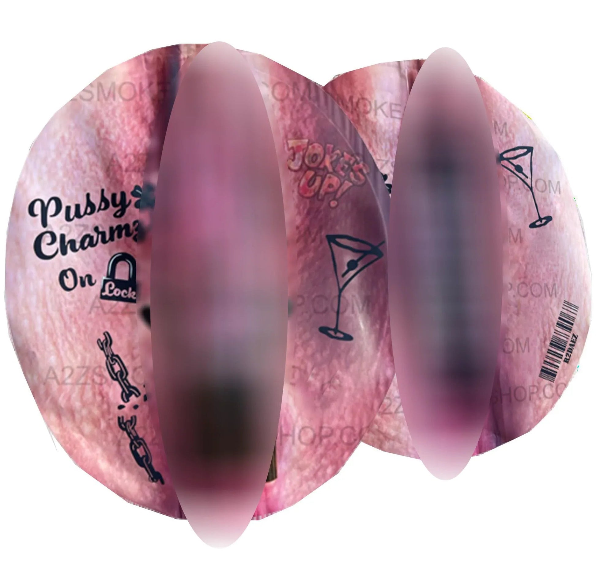 Jokes Up Charmz on lock Cut Out Mylar Bags 3.5g Pussy Charms Die cut - Black Unicorn Hub