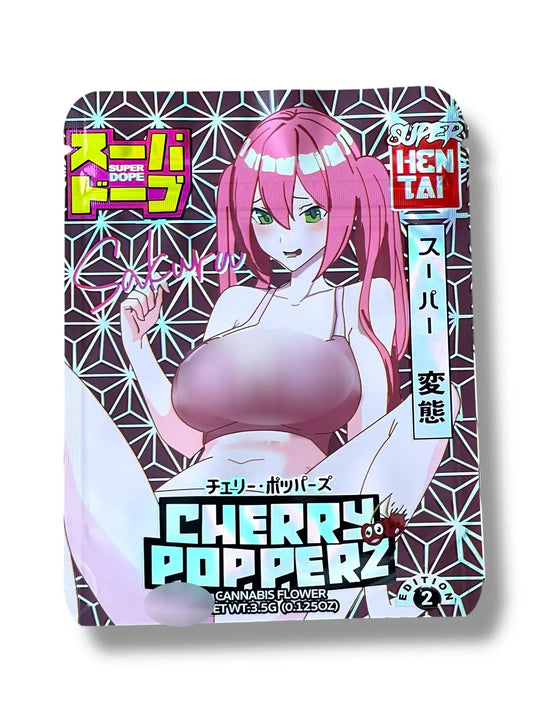 Cherry Popperz Mylar Bag 3.5g shape bag - Black Unicorn Hub
