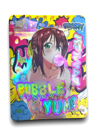 Frosty Bubble Yumz POP 1 OZ 28G Mylar empty Mylar bag 1 ounce (50 Count) - Black Unicorn Hub