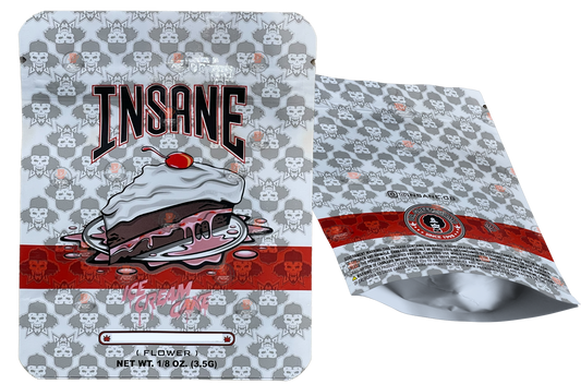 Insane Ice Cream Cake Mylar zip lock bag 3.5G