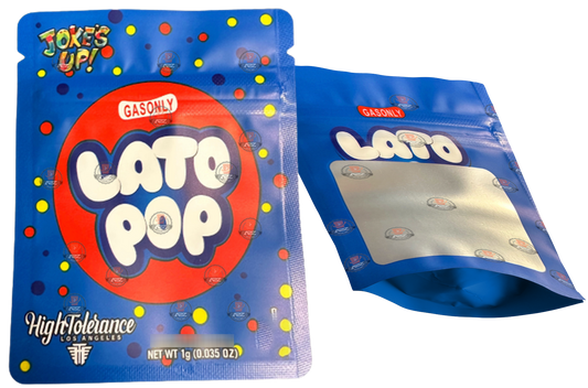 Jokes Up Lato Pop 1 Gram Mylar bags with window-Packaging Only