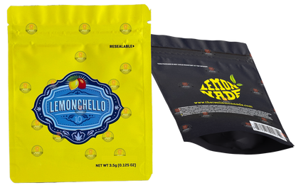 Cookies Lemonchello Mylar Bags 3.5 Grams Smell Proof Resealable Bags w/ Holographic Authenticity Stickers )