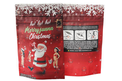 Black Unicorn -Santa Claus HO HO HO Merry Christmas Merry Juana  Mylar bag 3.5g  For Flower