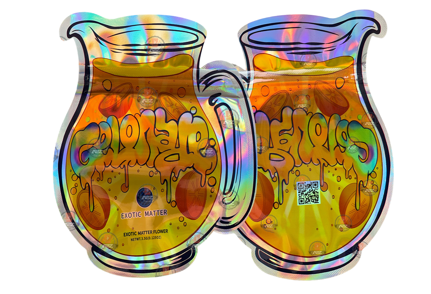 Gelonade Exotic Matter 3.5g Cut Out Mylar Bag- Holographic Packaging Only