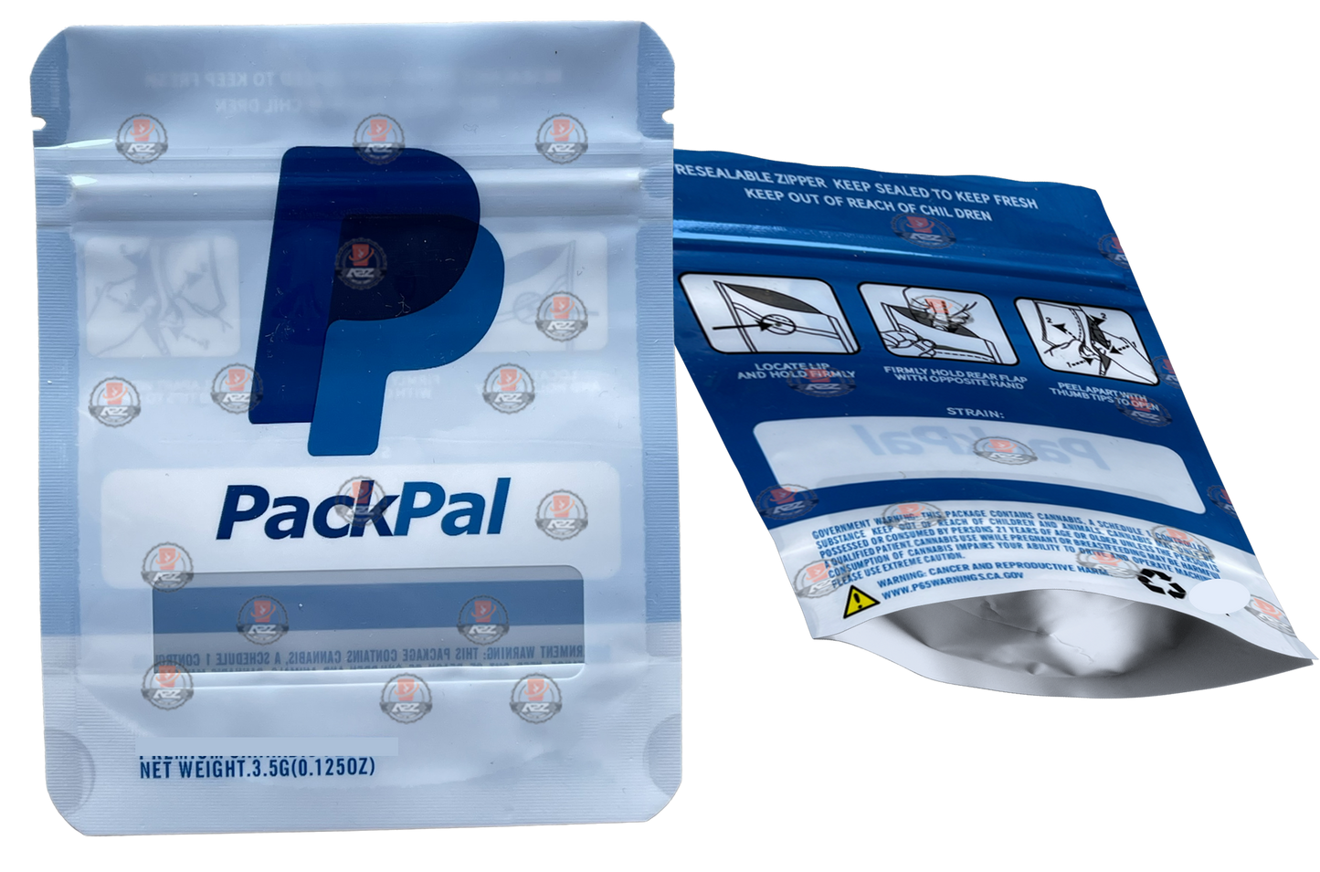 Pack Pal Paypal Mylar zip lock bag 3.5G