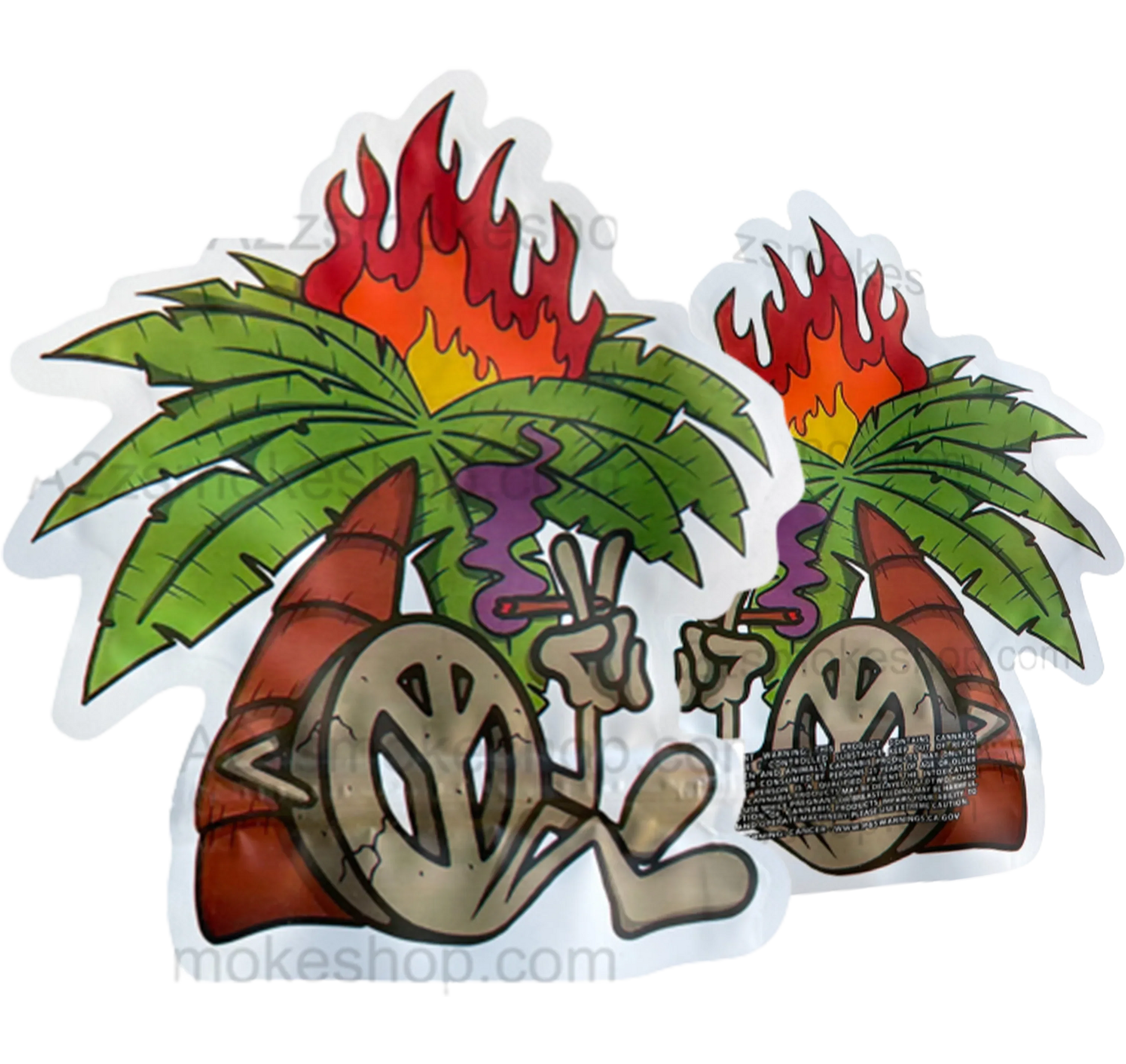 Peace Sign Mylar Cut out bag 3.5g Packaging Only - Black Unicorn Hub