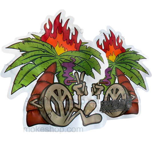 Peace Sign Mylar Cut out bag 3.5g Packaging Only - Black Unicorn Hub