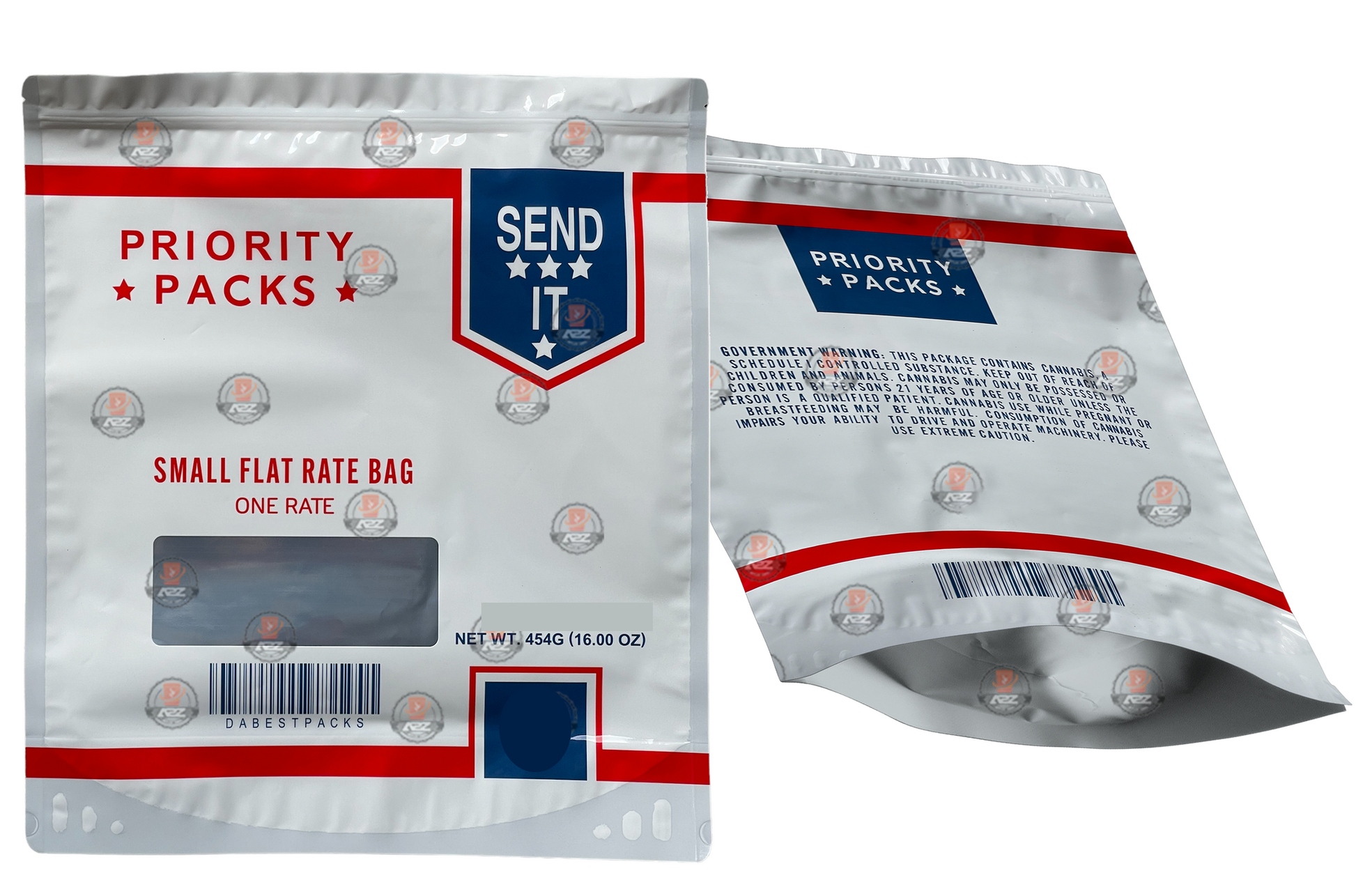 Priority Packs Combo Mylar Bags 1 lb + 50 oz + 100 3.5g + 100 g