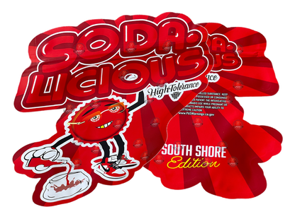 Soda Licious  3.5G Holographic Bag - High Tolerance cut out Mylar zip lock bag