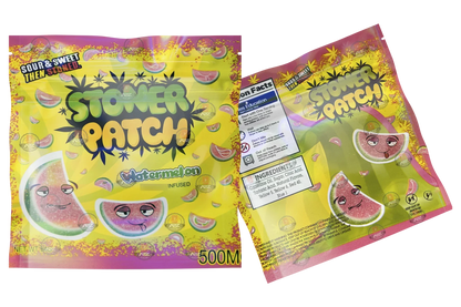 Stonner Patch Watermelon Gummies 500mg Mylar bags -PACKAGING ONLY - Black Unicorn Hub