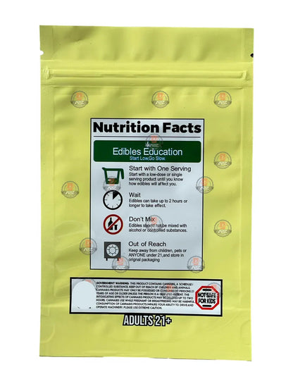 Banana Creme 600mg Mylar bags Empty Packaging Only - Black Unicorn Hub