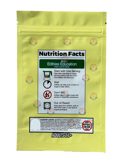 Banana Creme 600mg Mylar bags Empty Packaging Only