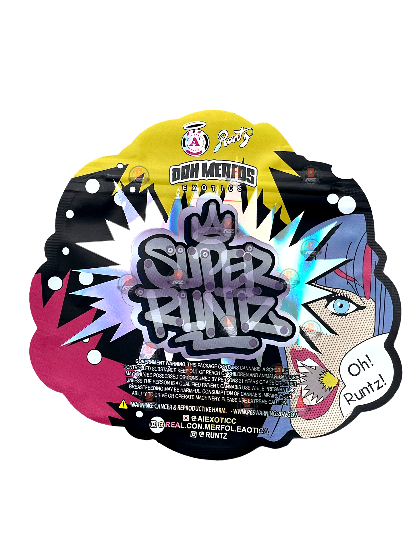 Don Merfos Super Runtz bag 3.5g Holographic Mylar bag