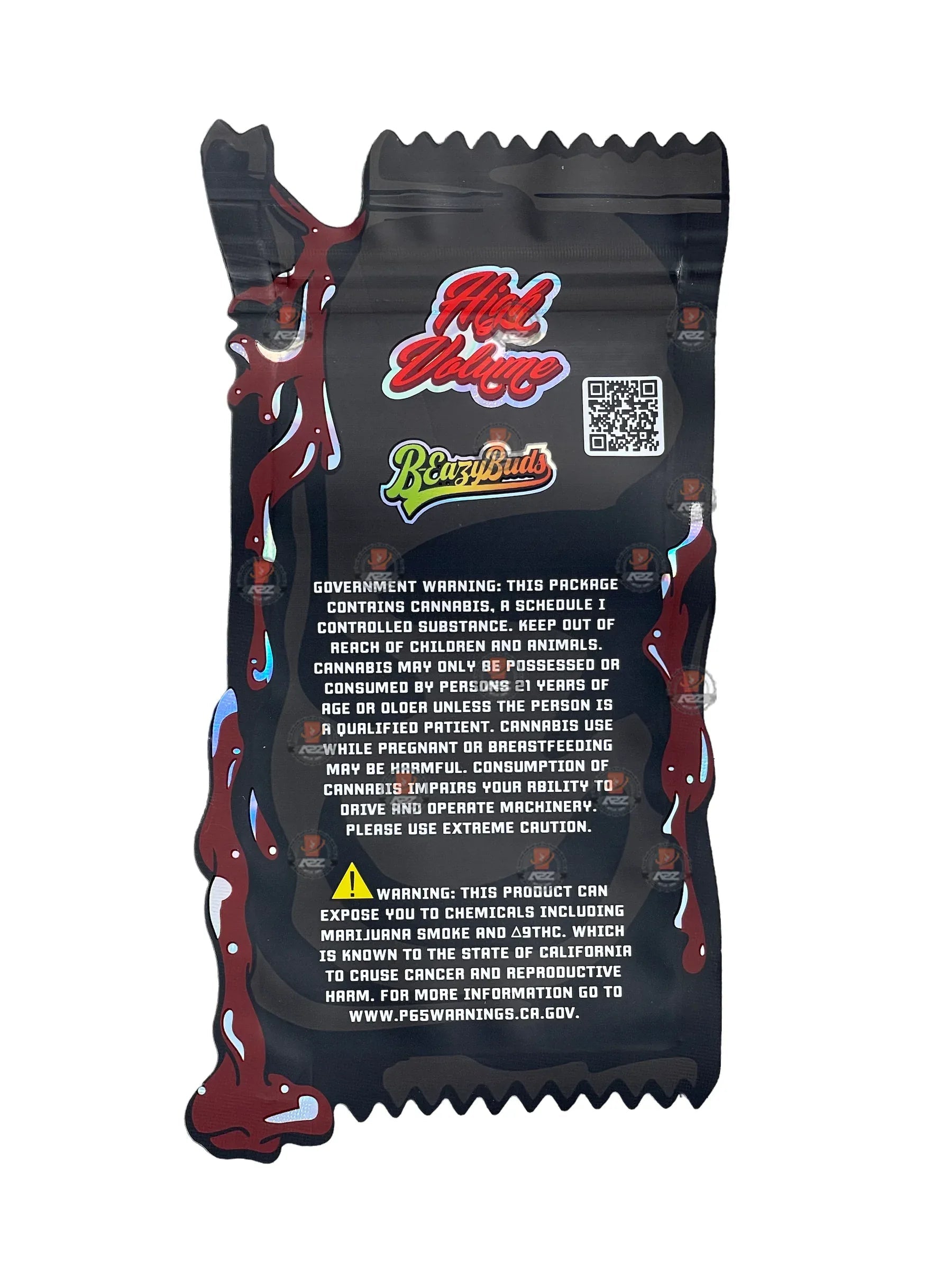 Fumi Soy Sauce cut out Mylar Bags 3.5g Die Cut Holographic - Black Unicorn Hub