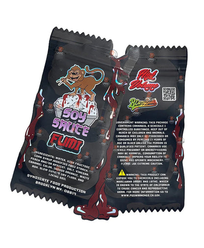 Fumi Soy Sauce cut out Mylar Bags 3.5g Die Cut Holographic - Black Unicorn Hub