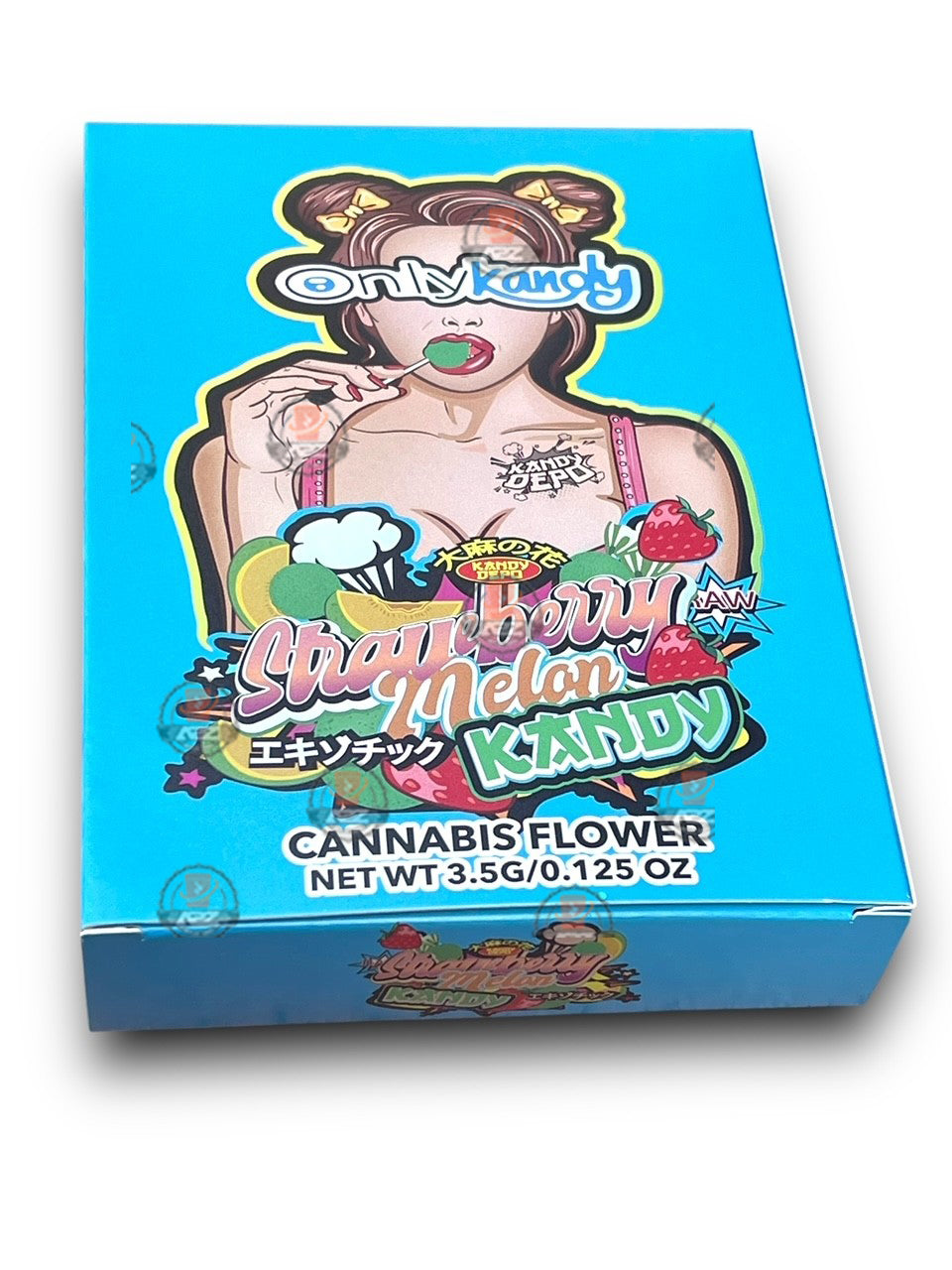 Only Kandy Strawberry Melon Kandy Mylar Bags with Boxes 3.5g Box Packaging Holographic