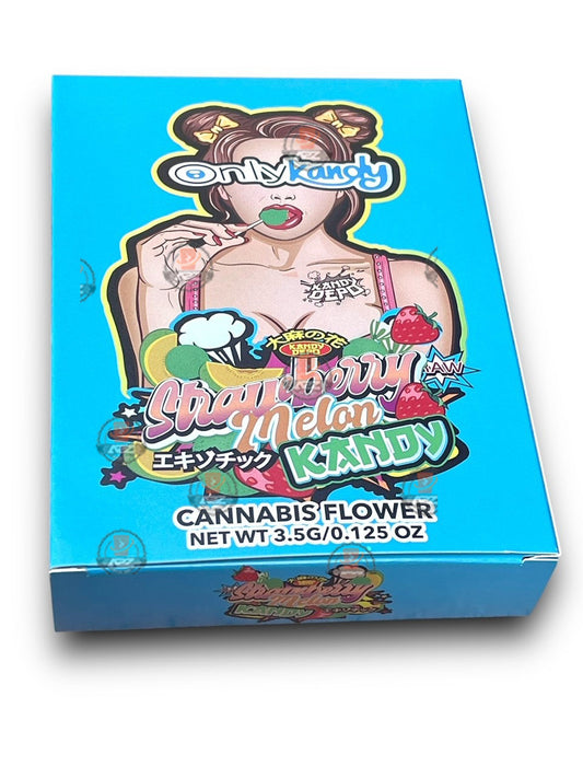 Only Kandy Strawberry Melon Kandy Mylar Bags with Boxes 3.5g Box Packaging Holographic