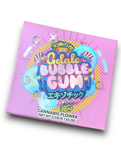 Kandy Depo Gelato Bubblegum Tape Mylar Bags with Boxes 3.5g Box Packaging Holographic