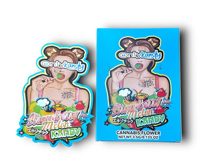 Only Kandy Strawberry Melon Kandy Mylar Bags with Boxes 3.5g Box Packaging Holographic